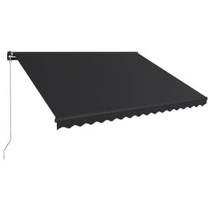 vidaXL Toldo retr&aacute;ctil manual gris antracita 450x300 cm