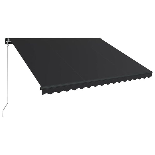 vidaXL Toldo retr&aacute;ctil manual gris antracita 450x300 cm