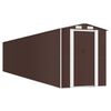 vidaXL Cobertizo jard&iacute;n acero galvanizado marr&oacute;n oscuro 192x1021x223cm