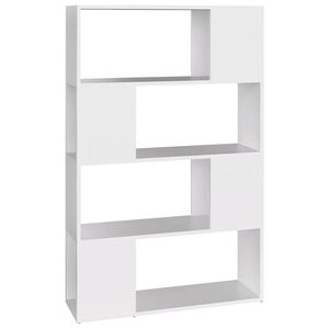 vidaXL Librer&iacute;a separador madera contrachapada blanco 80x24x124,5 cm