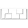 vidaXL Estanter&iacute;a de pared contrachapada blanco brillante 36x16x90 cm
