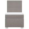 vidaXL Cama box spring con colchón tela gris taupe 90x190 cm