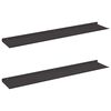 vidaXL Estante flotante 2 uds. Negro 100 x 18 x 2,5 cm Acero