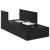 vidaXL Cama con almacenamiento Roble Negro 70 x 190 cm
