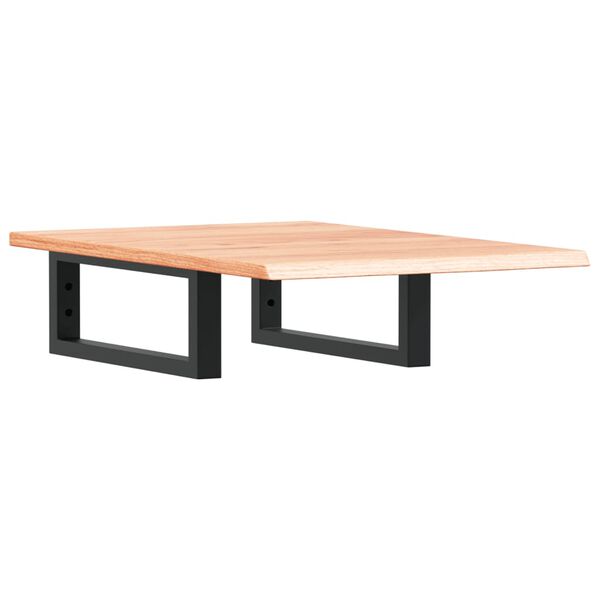 vidaXL Estante de lavabo de pared de acero y madera maciza de roble