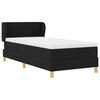 vidaXL Cama tipo Box Spring con colch&oacute;n Negro 100 x 200 cm tela