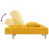 vidaXL Sof&aacute; cama de 2 plazas con dos almohadas tela amarillo