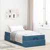 vidaXL Estructura de cama con colch&oacute;n 2 pcs Azul Terciopelo