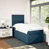 vidaXL Cama box spring con colch&oacute;n terciopelo azul 90x200 cm