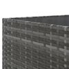 vidaXL Set de muebles de jardín 10 pzas y cojines ratán sintético gris