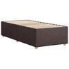vidaXL Estructura de cama sin colch&oacute;n tela marr&oacute;n oscuro 90x200 cm