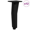 vidaXL Pies de Soporte 12 uds. Negro 40 x 40 x 100 mm Hierro