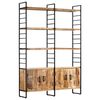 vidaXL Estanter&iacute;a de 4 niveles madera de mango rugosa 124x30x180 cm