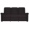 vidaXL Sill&oacute;n reclinable de masaje de 3 plazas cuero sint&eacute;tico negro