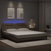 vidaXL Estructura de cama Viana con LED sin colch&oacute;n capuchino 180x200 cm