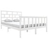 vidaXL Estructura de cama de madera maciza de pino blanco 160x200 cm