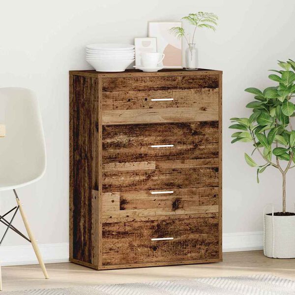 vidaXL Aparador Madera vieja 60 x 31 x 84 cm Madera de ingenier&iacute;a