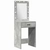 vidaXL Mesa de tocador con caj&oacute;n 2 pcs Gris 50 x 41 x 135 cm