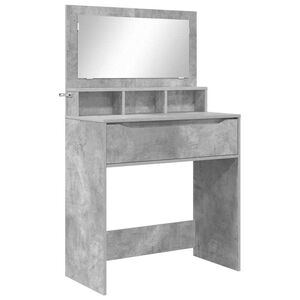 vidaXL Mesas de tocador de dormitorio Gris Concreto 80 x 39,6 x 135 cm