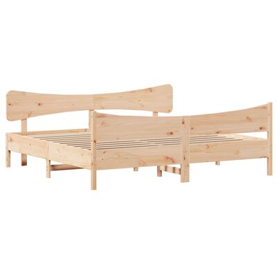 vidaXL Estructura de cama con cabecero madera maciza de pino 200x200cm