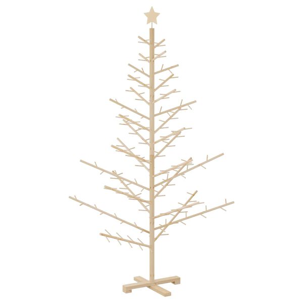 vidaXL Árbol de Navidad de madera Natural 180 cm Madera maciza de pino