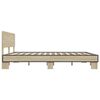 vidaXL Estructura cama madera ingenier&iacute;a metal roble Sonoma 200x200 cm