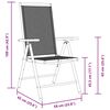 vidaXL Sillas de jard&iacute;n plegables 2 uds aluminio y textilene negro