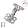 vidaXL Bisagra 12 uds. N&iacute;quel 85 x 52,5 x 9,5 mm Hierro