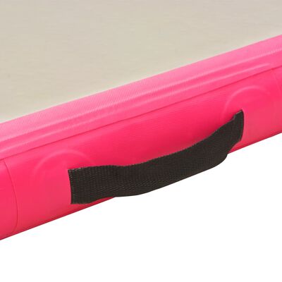 vidaXL Esterilla inflable de gimnasia con bomba 500x100x10 cm PVC rosa