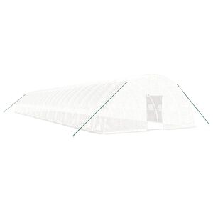 vidaXL Invernadero con estructura de acero blanco 144 m&sup2; 24x6x2,85 m