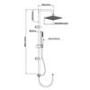 SCH&Uuml;TTE Cabezal de ducha dual TOKYO cuadrado