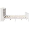 vidaXL Cama con estanter&iacute;a sin colch&oacute;n madera maciza blanca 150x200 cm