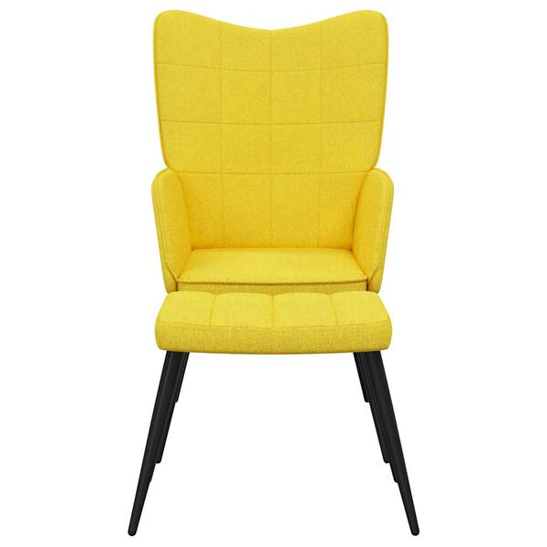 vidaXL Sill&oacute;n de relax con reposapi&eacute;s tela amarillo mostaza
