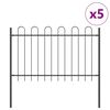 vidaXL Valla de Jard&iacute;n 5 pcs Gris 8,5 x 1,2 m