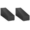 vidaXL Fundas tumbonas 2 uds 12 ojales polietileno 200x65x35/60 cm