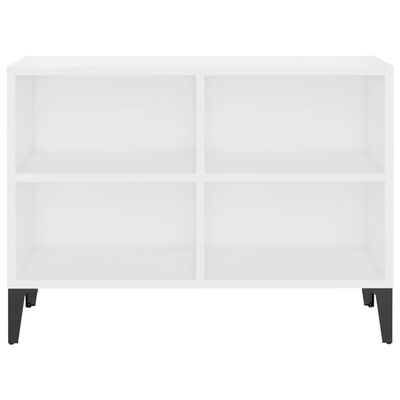 vidaXL Mueble de TV con patas de metal blanco 69,5x30x50 cm