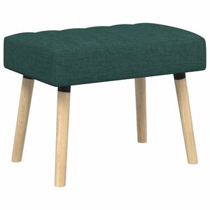 vidaXL Banco con tapizado en canal Verde oscuro 60 x 40 x 45 cm Tela