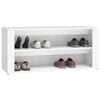 vidaXL Mueble zapatero de madera contrachapada blanco 100x35x45 cm