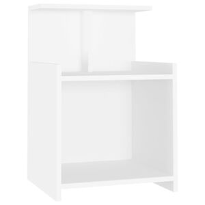 vidaXL Mesita de noche madera contrachapada blanco 40x35x60 cm