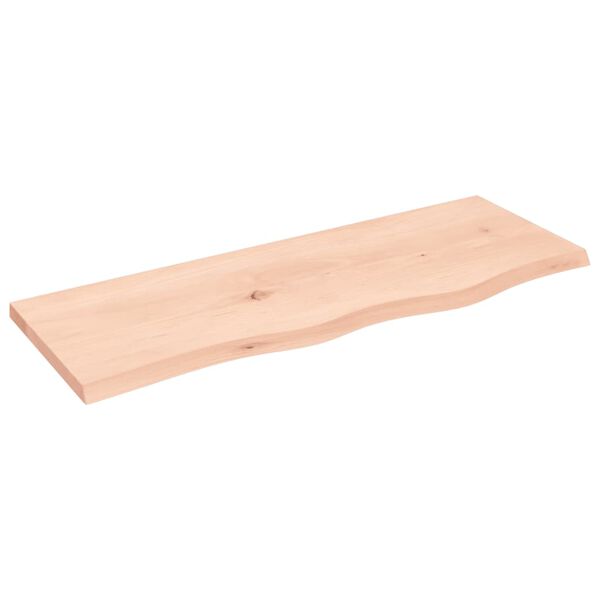 vidaXL Encimera de ba&ntilde;o madera maciza sin tratar 80x30x2 cm