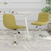 vidaXL Sillas de comedor giratorias 2 unidades tela verde