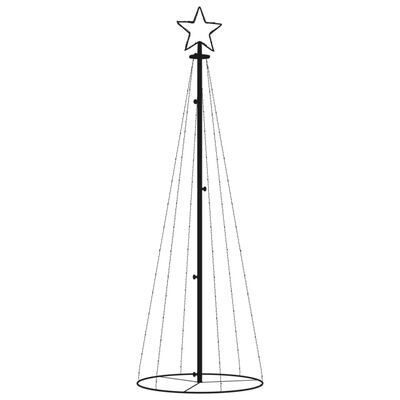 vidaXL Árbol de Navidad cónico 108 LED blanco cálido 70x180 cm