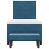 vidaXL Cama tipo Box Spring Azul oscuro 100 x 200 cm Terciopelo