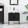 vidaXL Armario para lavabo de ba&ntilde;o madera ingenier&iacute;a negro 60x33x60 cm