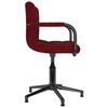 vidaXL Silla de comedor giratoria de terciopelo vino tinto