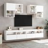 vidaXL Mueble de TV de pared con luces LED blanco 100x30x40 cm