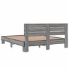 vidaXL Estructura cama madera ingenier&iacute;a metal gris Sonoma 150x200 cm