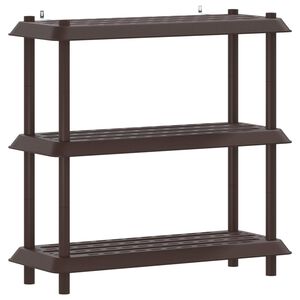 vidaXL Estanter&iacute;a 3 niveles 100 x 40 x 96 cm PP Marr&oacute;n