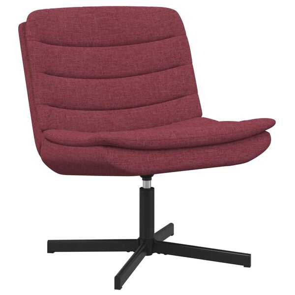 vidaXL Silla giratoria Rojo vino 63 x 75 x 76 cm tela