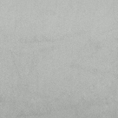 vidaXL Silla tapizada de terciopelo gris claro